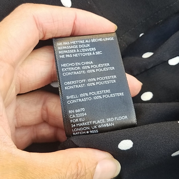 Cooperative Black and White Polka Dot Blouse Small - Picture 10 of 10